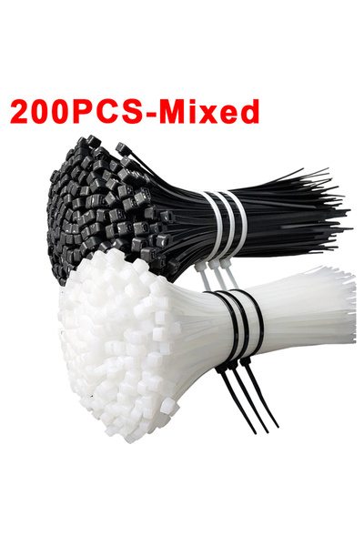 Choice5 3x150mm Mixed(200Pcs) 200/100Pcs Nylon Cable Ties Adjustable Self-loc...