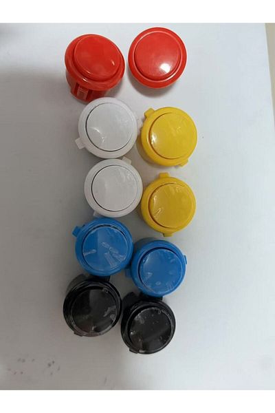 Choice 10 قطع - 30 مم مزيج DIY 10 قطع زر ضغط أركيد، وحدة تحكم Sanwa Hitachi، Neo Geo، عصا تحكم أركيد، DIY
