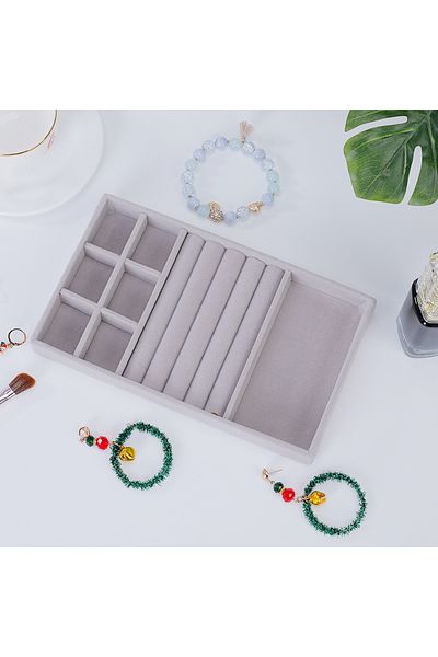 Choice 3-in-1 tray 1pc, Flocking Jewelry Box Jewelry Tray, Suitable For: All Kinds of Jewelry Storage.