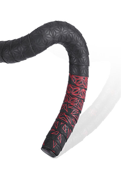 Choice شريط مقود دراجة طريق مضاد للانزلاق من قطعتين باللون الأحمر، شريط مقود ...