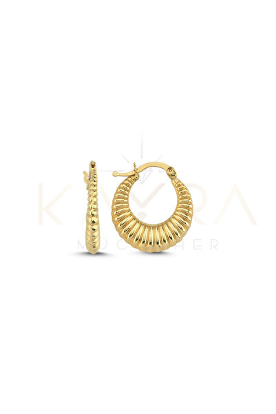Kayra Mücevher İstiridye Altın Küpe AHK39