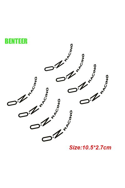 Choice Black 8Pcs OZ Racing Car Wheel Sticker Universal Auto Accessories