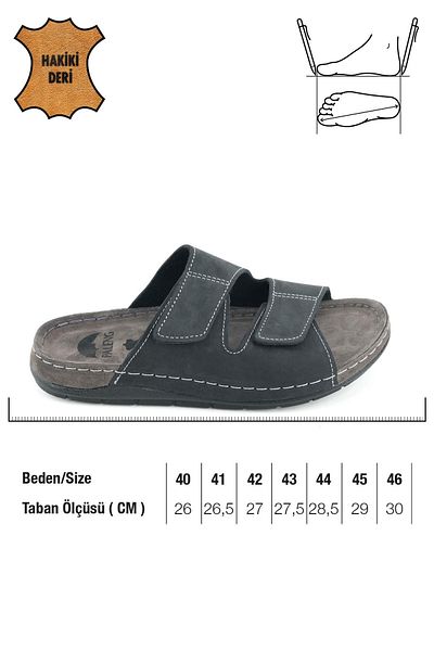 Paleng Gezer Paleng Men's Summer Inner Outer Genuine Leather Daily Slippers
