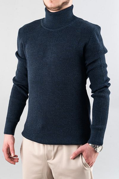 bombe Pulover cu gât din bumbac, slim fit, pentru bărbați