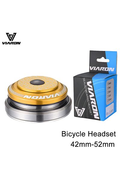 Golden 42mm-52mm VIARON MTB Bicycle Headset 34/44/52/55/56mm CNC 1 1/8" 28.6 Spinal Canal/Straight T