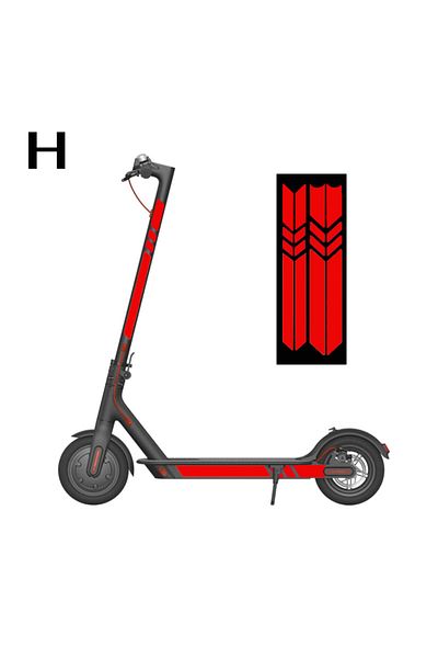 Choice H Scooter Sticker Reflective Pvc Scooter Decal Waterproof Night Riding Warning Strip For Xiaomi Mij.