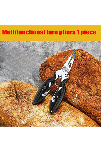 Choice كماشة فرعية متعددة الوظائف ذات فم منحني باللون الأسود مكونة من قطعة وا...