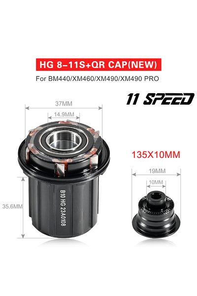 Choice Xm490 Hg Qr New Koozer 11s 12s Freehub Xm490 Bm440 Pro Mtb Bicycle Hubs Converters Mountain Bike End