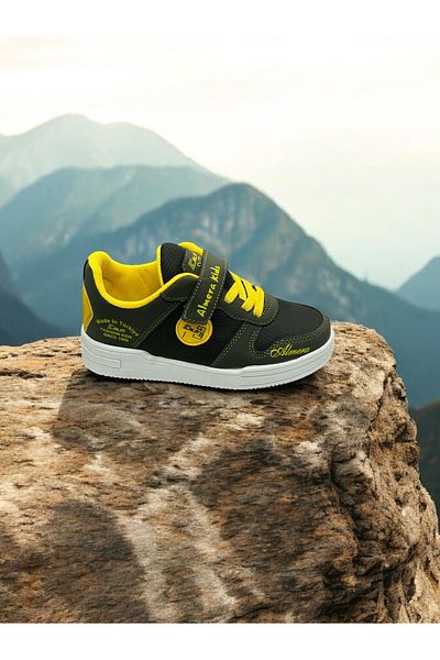 iskarpino Pantofi sport casual pentru copii, cu ochiuri de plasă, cu șireturi, cu velcro