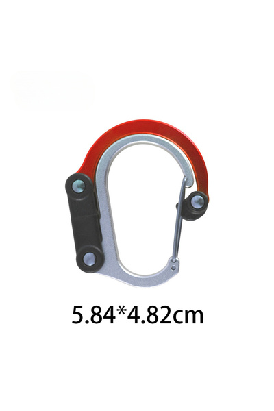 Choice مشبك تروس هجين متعدد الوظائف باللون الأحمر مع خطاف دوار 360 درجة ومشبك...