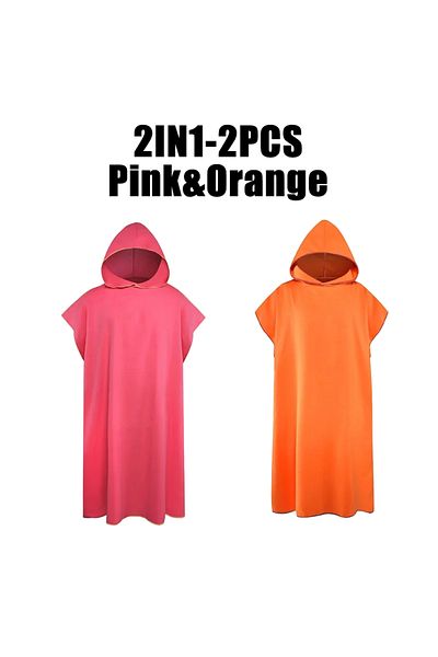 Choice 2IN1-B Microfiber Hooded Towel Men Women for Swim Beach Travel Quick Dry Changing Robe Cape Bath Tow