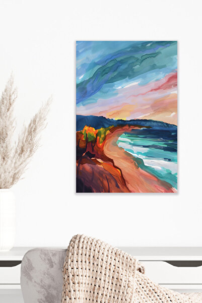 qoeuyl boutique Ελαιοχρωματισμός με ρετρό θέμα τοπίου Νο: 3 18x27 MDF Ξύλινη ...