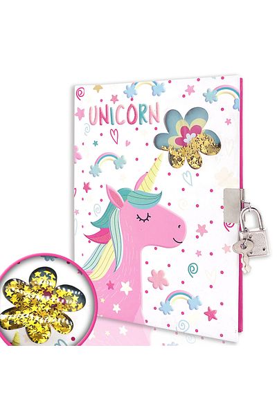 Choice B6 WHITE Diary with Lock and Keys, 160 Pages Journal Secret Cute Notebook for Little Kids