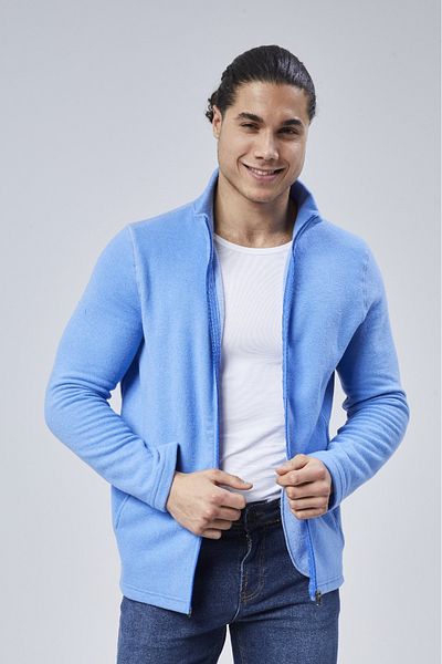 M MOONCOVER Hanorac unisex din lână italiană cu buzunar cu fermoar