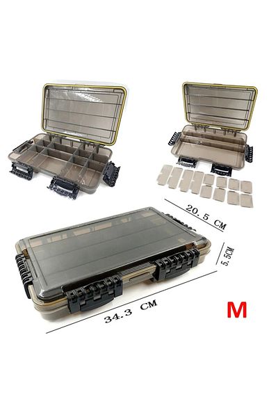 JSFUN m Large-Capacity Waterproof Fishing Tackle Box Fishing Accessories Tool Storage Box Fish Hook Fake .