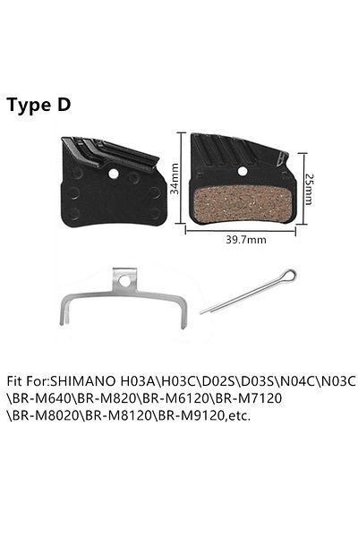 Choice D For N03A Bicycle Ceramic Disc Brake Pads Cooling Fins Ice Tech For Shimano XT SLX Deore DURA ACE U