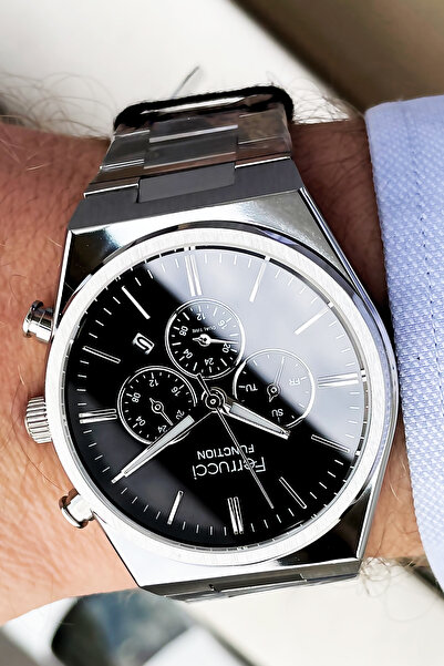 Ferrucci Men's Wristwatch 3 Atm Waterproof Silver Color Steel Band Xxdkh4640Xx