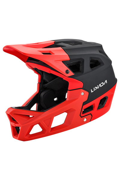 Choice L Red and Black Full Face Mountain Bike Helmet Adult Racing Downhill M...