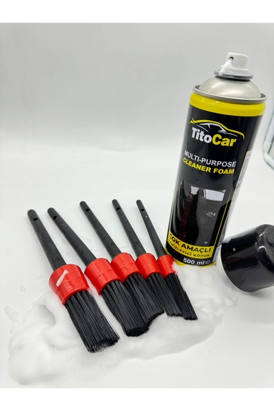 titocar Bol Köpüklü Temizlik Seti TitoCar Çok Amaçlı Köpük 500ml + 5 li Detay...