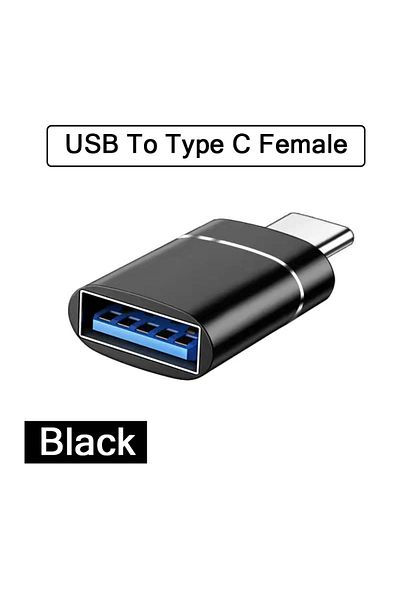 Choice أسود B قطعتان قطعتان من موصل محول شاحن USB 3.0 إلى Type C OTG من النوع C إلى USB ذكر إلى Type-c