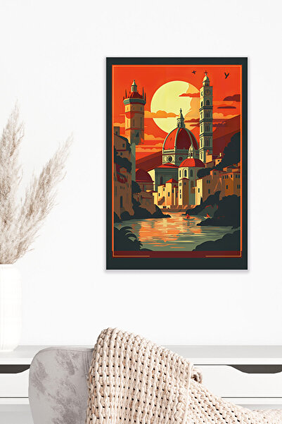 qoeuyl boutique Ζωγραφική αφίσας με θέμα ρετρό Ιταλία Νο: 10 18x27 MDF