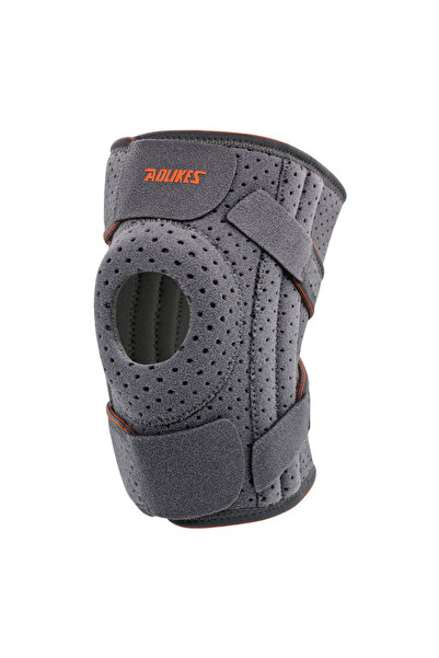 Aolikes دعامة ركبة رمادية داكنة قطعة واحدة مع مثبتات جانبية ووسادات جل الرضفة...