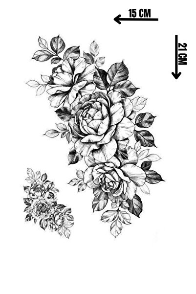 Barly Geçici Gül Figürlü Dövme Tattoo