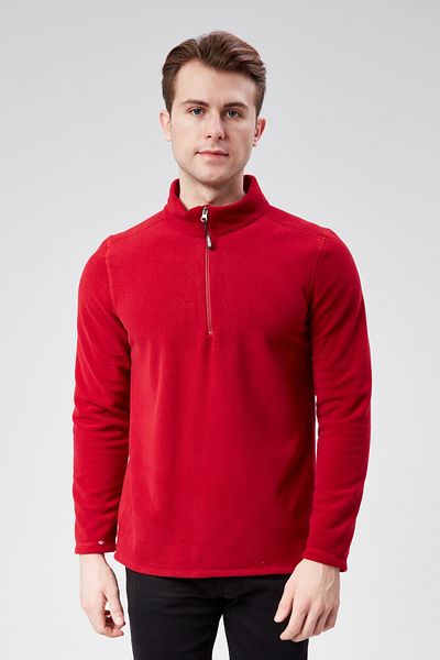 M MOONCOVER Men's Standard Fit Comfortable Cut Cold-Proof Stand Collar Fleece Sweatshirt
