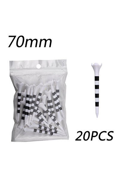 Choice 70 مم خطوط سوداء جديدة 20 قطعة / حقيبة من أعمدة الجولف البلاستيكية مع ...