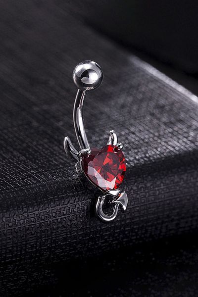 Chavin ثقب البطن الشيطان الأحمر مع حجر القلب - DT70KR