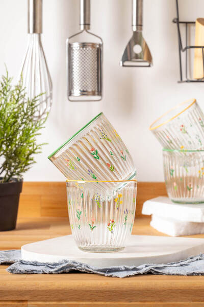 FH finehome Botanical Set of 4 Water Glasses 290 Cc