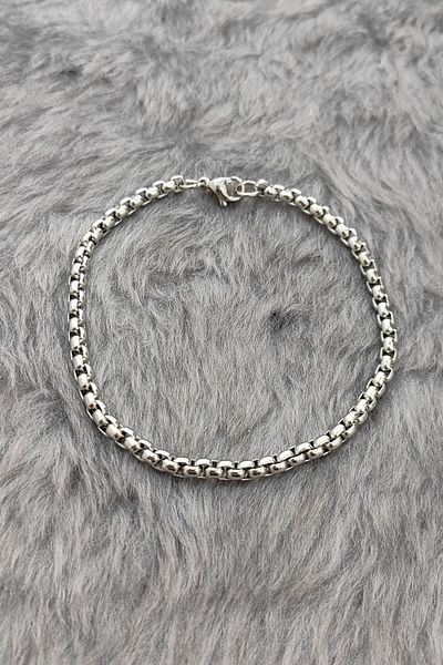 Chavin 4 mm21 cmGray Steel Men's Bracelet Er33-4