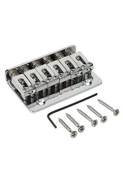 Choice1 Chrome Gearlly 6 String 65MM Metal Fixed Hardtail Saddle Bridge Top L...