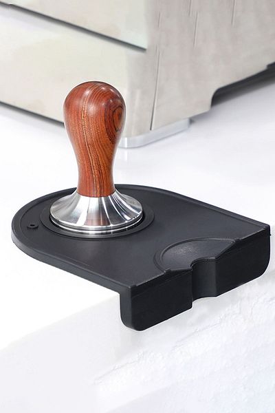 Chavin Black Silicone Coffee Tamper Mat - Non-slip and Holder Cin449