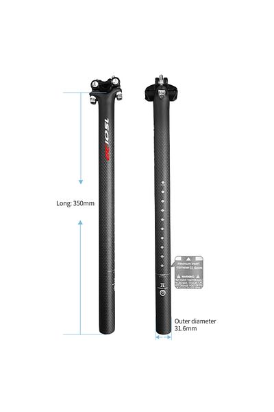 Choice 31.6X350 Matte Bicycle Seatpost Carbon 27.2/30.8/31.6*350/400mm Mountain Road Bike Seat Post 3K Carb