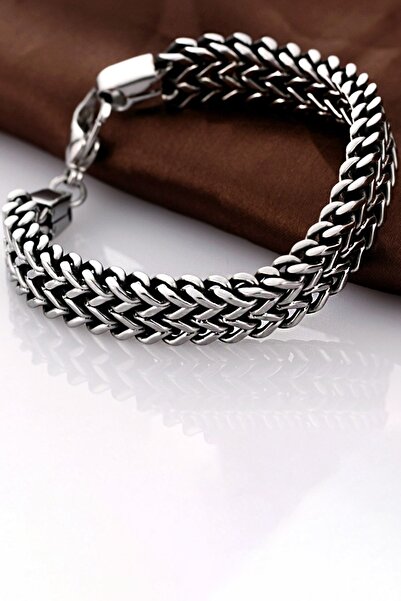 Chavin 12 Mm. Thick Gray Steel Men's Bracelet Dp93