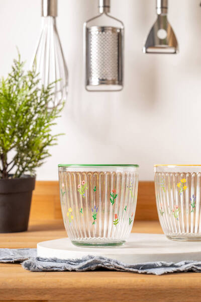 FH finehome Botanical Set of 4 Water Glasses 290 Cc