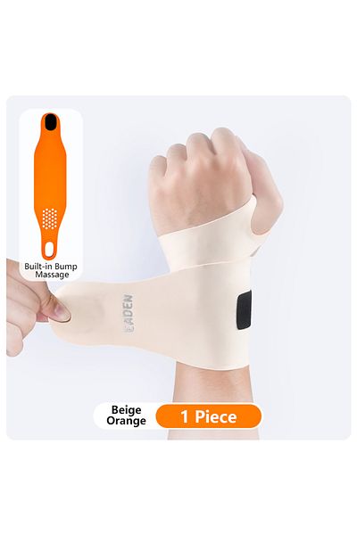 Choice Beige Orange 1Pcs Adjustable Thin Compression Wrist Guard Sprain Wrist Brace Tendon Sheath Pain For