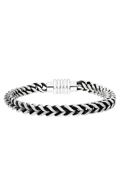 Chavin Men's Bracelet - 6 Mm.21 cm.Gray Steel, Magnetic Ep15
