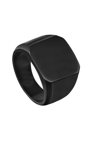 Chavin Men's Steel Ring Dr98 - Matte Black