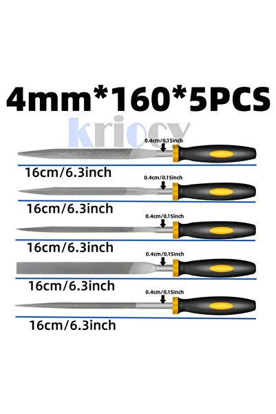 Choice1 مجموعة ملفات إبرة 5 قطع 3x140/4x160 مم 4 مم × 160 مم أدوات يدوية لصائ...