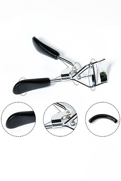 Chavin Ergonomic Stainless Steel Spring Eyelashes - Black Curler cin652