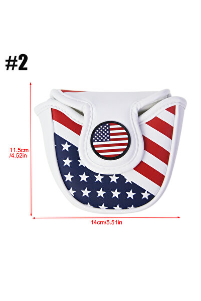 Choice غطاء رأس مضرب الجولف style2 غطاء رأس شفرة المطرقة المغناطيسية بتصميم علم النسر بخطوط النجوم الأمريكية، ما