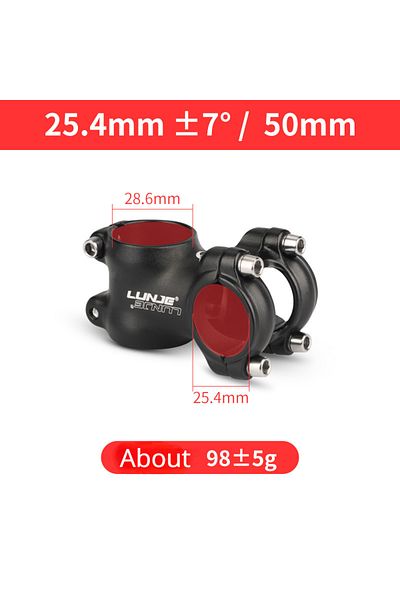 Choice 25.4x50mm 7Degree 7° Bicycle Handlebar Stem 25.4/31.8mm Ultralight Mountain Road Bike Stem 50/60/80/