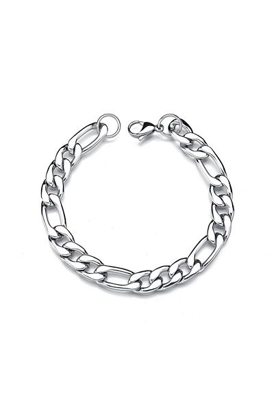 Chavin 9.5 MmFigaro Gray Steel Men's Bracelet Et85by-9