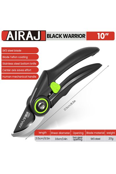Choice 1037 AIRAJ Pruning Shear Garden Tools Labor Saving Scissors Gardening Plant Sharp Branch Pruners Pro