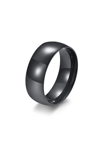 Chavin Black ipc Plated Men's Steel Ring cr98