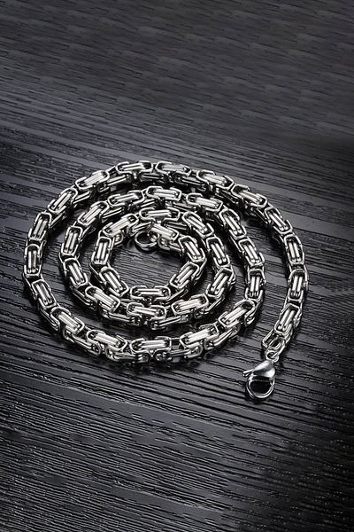 Chavin 6.5 mmThick King Steel Men's Chain Gray Color Dg93
