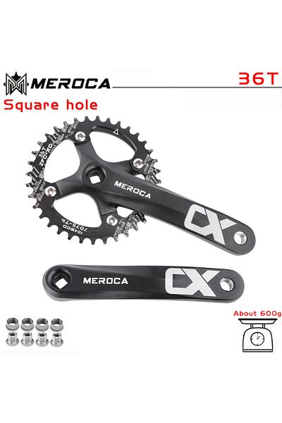 GOLDIX 170mm Black 36T MEROCA Bicycle Crank Chainwheel 104BCD MTB Bike Crankset Aluminum Alloy with Bottom