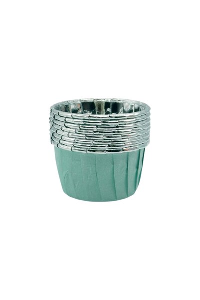 MODGER Muffin Cup Cake Silver Polka Dot Mixed Color 25 Pieces Cake Capsules
